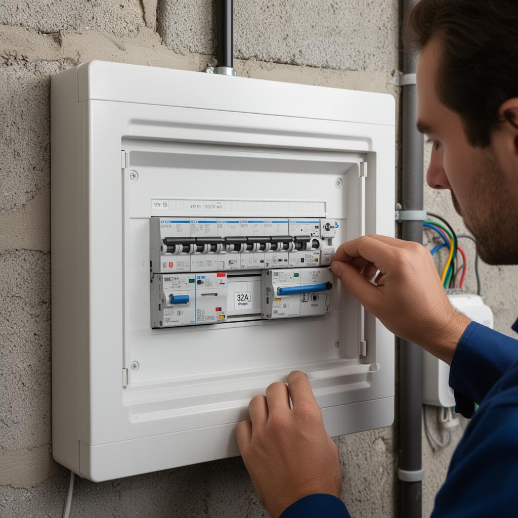 Borne de recharge triphasée 22 kW installée par Lumëel